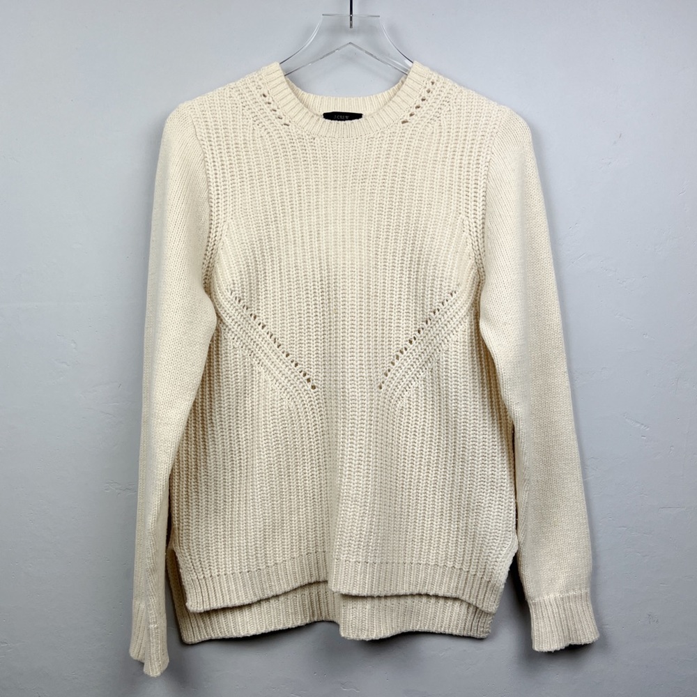 J. Crew Pointelle Wool Sweater
